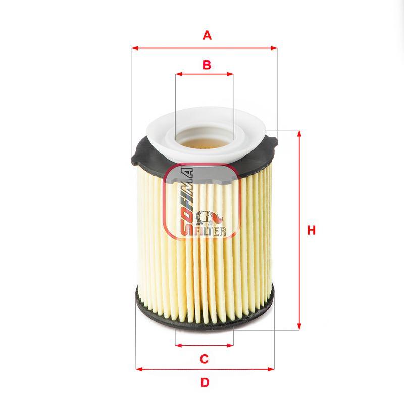 Оливний фільтр, фільтрувальний елемент, Sofima S5178PE
