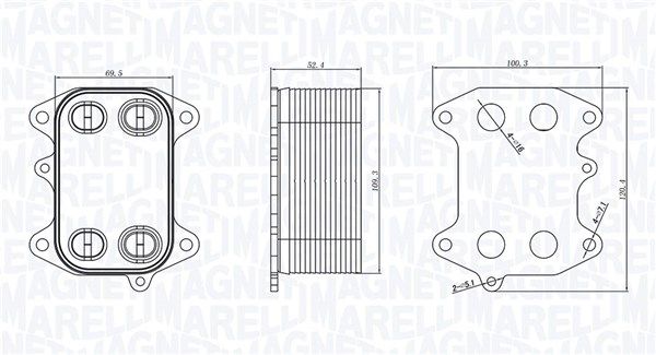 Охолоджувач оливи, моторна олива, Magneti Marelli 350300003300