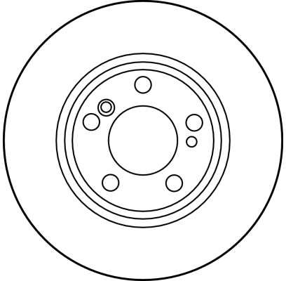 Гальмівний диск, повн., 278мм, кількість отворів 5, CHRYSLER (USA) - MERCEDES Crossfire/200/230/250/300/C180/C200, Trw DF2757