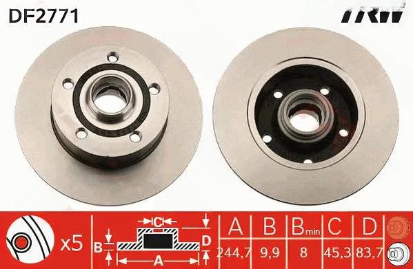 Гальмівний диск, Trw DF2771