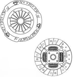 Комплект зчеплення, кільк. зубц. 28, 210мм, Caddy II/Polo 1.6i/1.7SDI/1.9D/SDI (210mm), National CK9375