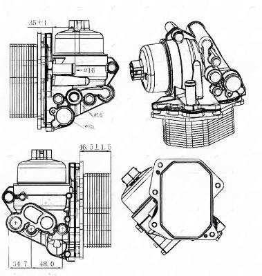 Охолоджувач оливи, моторна олива, Citroen Jumper/Fiat Ducato/Peugeot Boxer 2.2HDi 06- (теплообменник), Nrf 31308