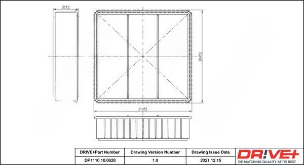 Повітряний фільтр, Dr!Ve+ DP1110.10.0628