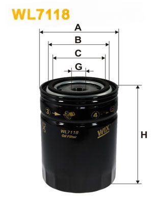 Оливний фільтр, Wix Filters WL7118