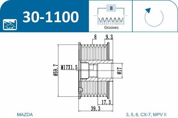 Механізм вільного ходу генератора, Ijs 30-1100