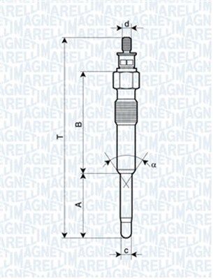 Свічка розжарювання, Magneti Marelli 062900007304