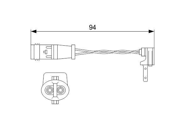 Конт. попер. сигналу, знос гальм. накл., CLA/E/G/GLA/GLC ''F ''11>>, Bosch 1987474553