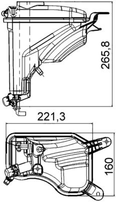 Розширювальний бачок, охолоджувальна рідина, BMW 116-130i/316-335i/X1 ''04-15, Mahle CRT207000S