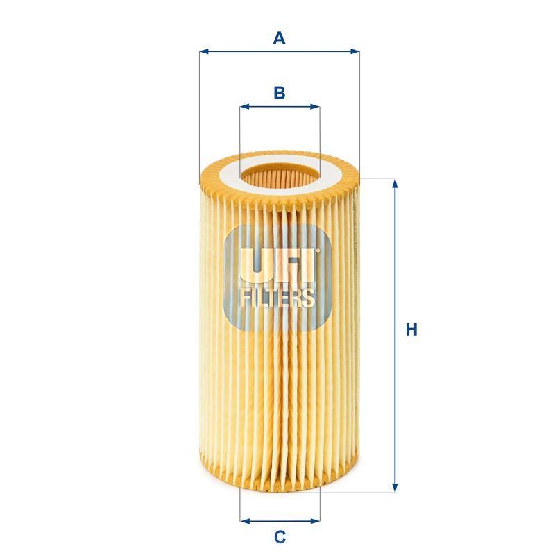 Оливний фільтр, фільтрувальний елемент, SPRINTER I (901/902), VITO (638/639) 97-, Ufi 25.013.00