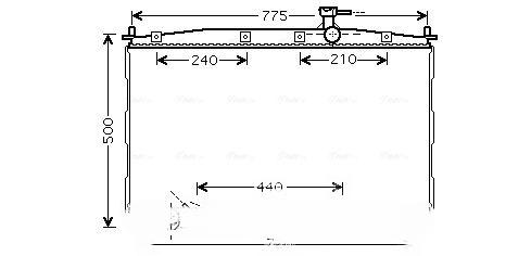 Радіатор, система охолодження двигуна, Ava HY2174
