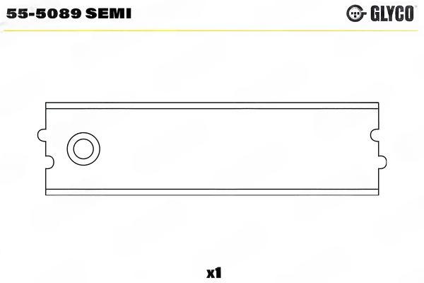 Втулка підшипника, шатун, Glyco 55-5089SEMI