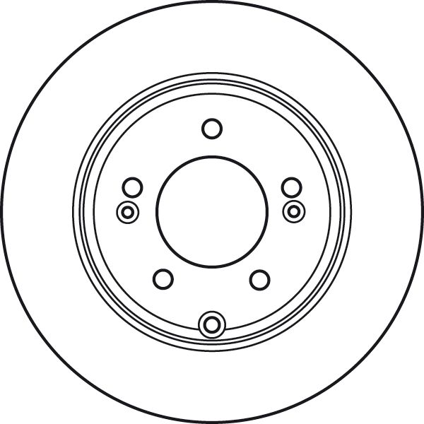 Гальмівний диск, повн., 284мм, кількість отворів 5, HYUNDAI/KIA Grandeur/Sonata/Optima "R D=284mm "05>>, Trw DF4980
