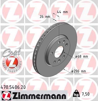 Гальмівний диск, Zimmermann 470.5406.20