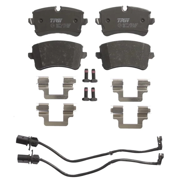 Комплект гальмівних накладок, дискове гальмо, з контактом попередження про знос, Audi A4 B8, A5 (07-17), A6 C7, A7, A8 D4, Trw GDB1866
