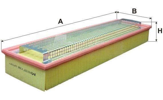 Повітряний фільтр, фільтрувальний елемент, Mercedes Vario OM-364LA, Mfilter K356