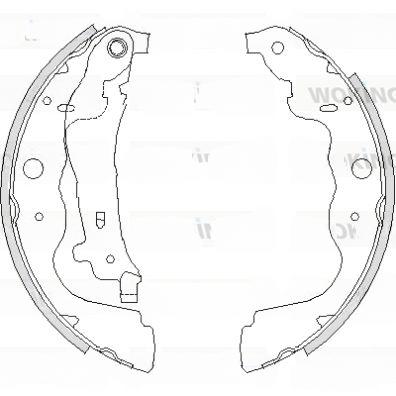 Комплект гальмівних колодок, Woking Z423700