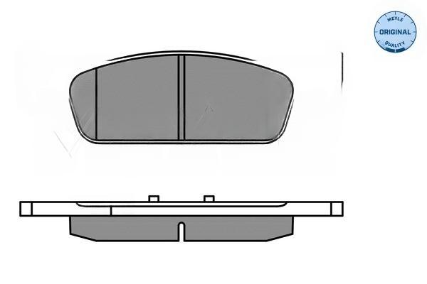 Комплект гальмівних накладок, дискове гальмо, Meyle 0252573817
