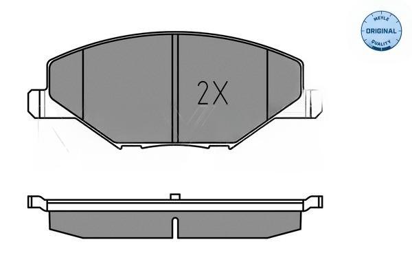 Комплект гальмівних накладок, дискове гальмо, Meyle 0252568118