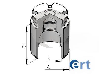 Поршень, гальмівний супорт, Ert 151171-C