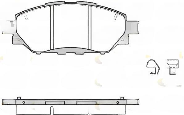 Комплект гальмівних накладок, дискове гальмо, Roadhouse 21671.04