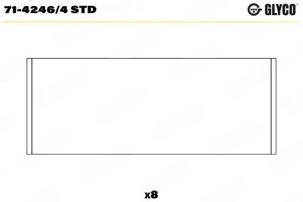 Підшипник шатуна, Glyco 71-4246/4STD