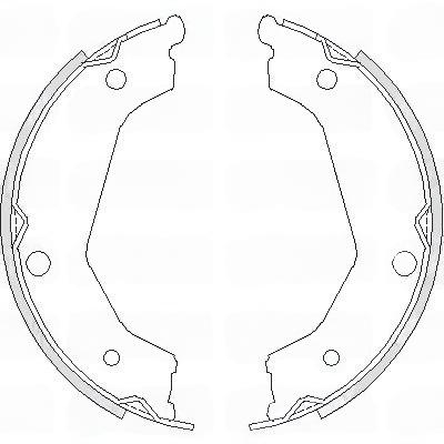 Комплект гальмівних колодок, стоянкове гальмо, Remsa 4732.00