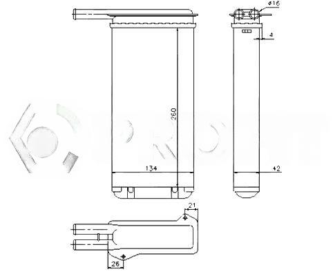 Теплообмінник, система опалення салону, Profit 1760-0431