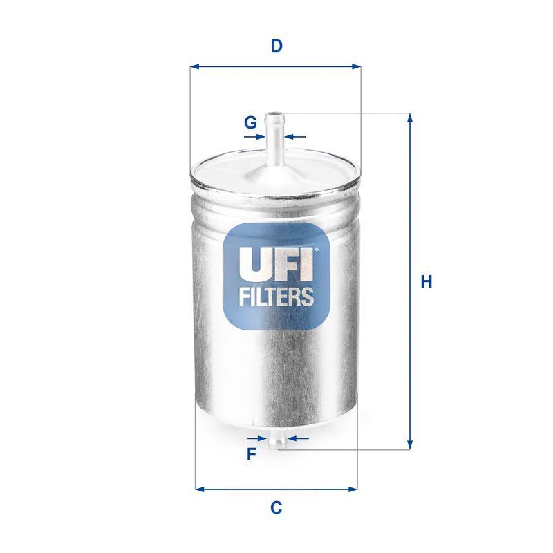 Фільтр палива, фільтрувальний елемент, Ufi 31.583.00