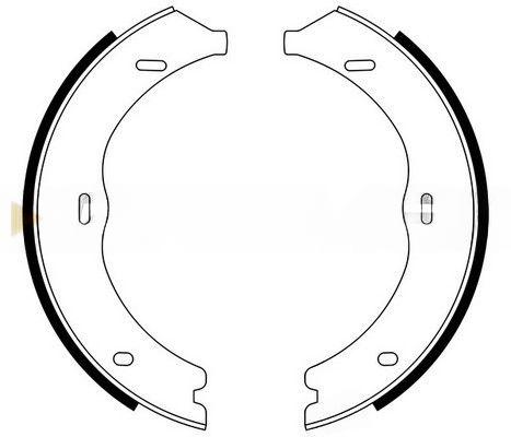 Комплект гальмівних колодок, стоянкове гальмо, Bremsi GF0316