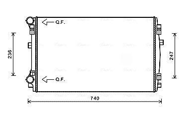 Радіатор, система охолодження двигуна, Ava VNA2338
