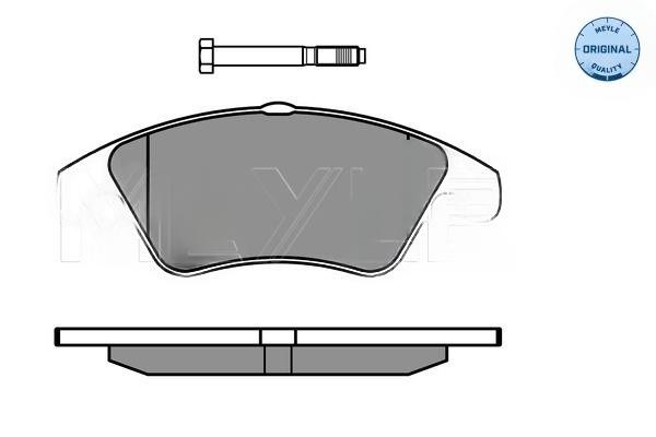 Комплект гальмівних накладок, дискове гальмо, Meyle 0252431019