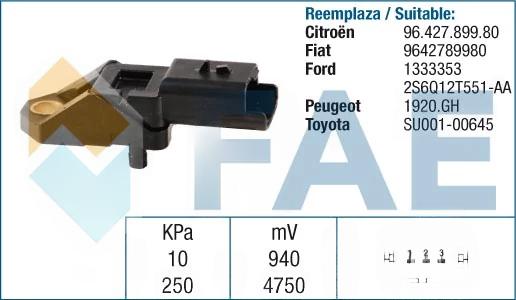 Датчик, тиск впускної труби, Fae 15027
