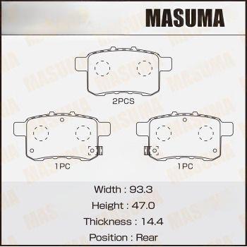 Комплект гальмівних колодок, Masuma MS-8905