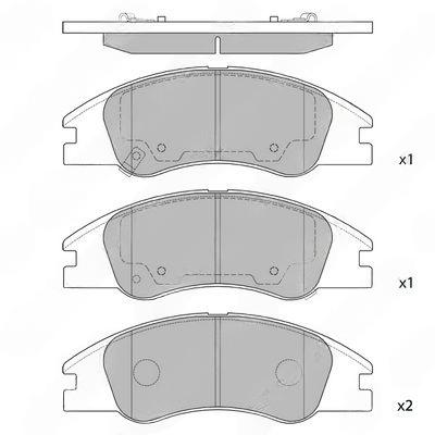 Комплект гальмівних накладок, дискове гальмо, Hi-Q SP1167