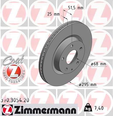 Гальмівний диск, Zimmermann 370305420