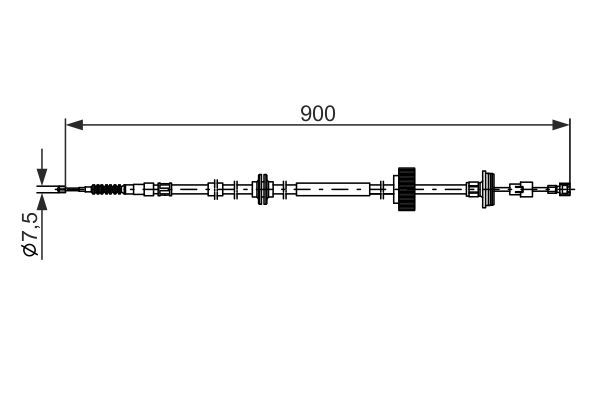 Тросовий привод, стоянкове гальмо, BMW X5(E70/F15)/X6(E71/F16) 07-, Bosch 1987482793