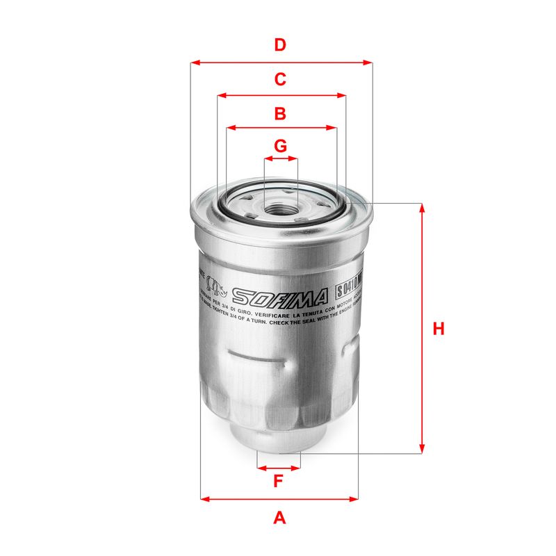 Фільтр палива, фільтрувальний елемент, MAZDA/TOYOTA/VW "2,2-4,2 "92-07, Sofima S0410NR