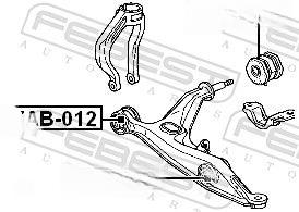 Опора, важіль підвіски, Febest HAB-012