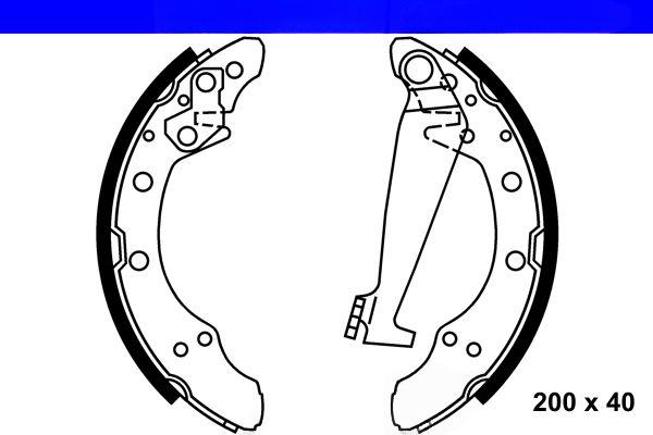 Комплект гальмівних колодок, Ate 03.0137-0268.2