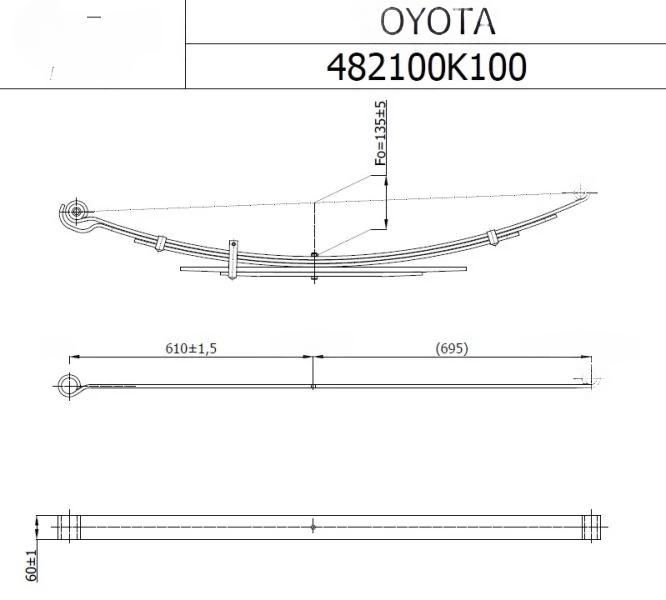 Ресорний пакет, Tes 482100K1000019Z/T