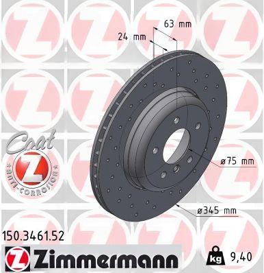 Гальмівний диск, Zimmermann 150.3461.52