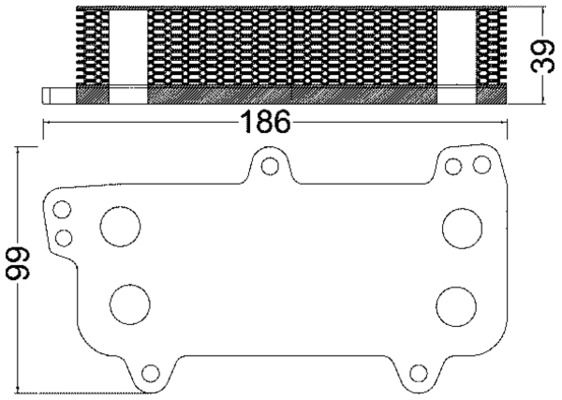 Охолоджувач оливи, моторна олива, VW MULTIVAN V/TOUAREG/TRANSPORTER V 2,5 "03-10, Mahle CLC187000S