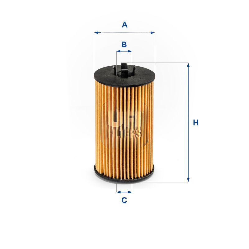 Оливний фільтр, фільтрувальний елемент, OPEL ASTRA/INSIGNIA 12- 1.6, Ufi 25.225.00