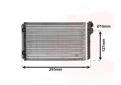 Теплообмінник, система опалення салону, Van Wezel 37006116