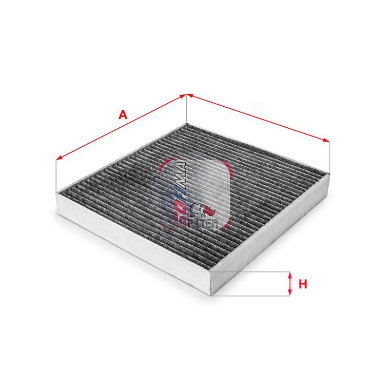 Фільтр, повітря у салоні, 30мм, вугільний фільтр, VW Golf VII/Skoda Octavia 1.2-1.4TSI/1.6-2.0TDI 12- (вугільний), Sofima S4219CA