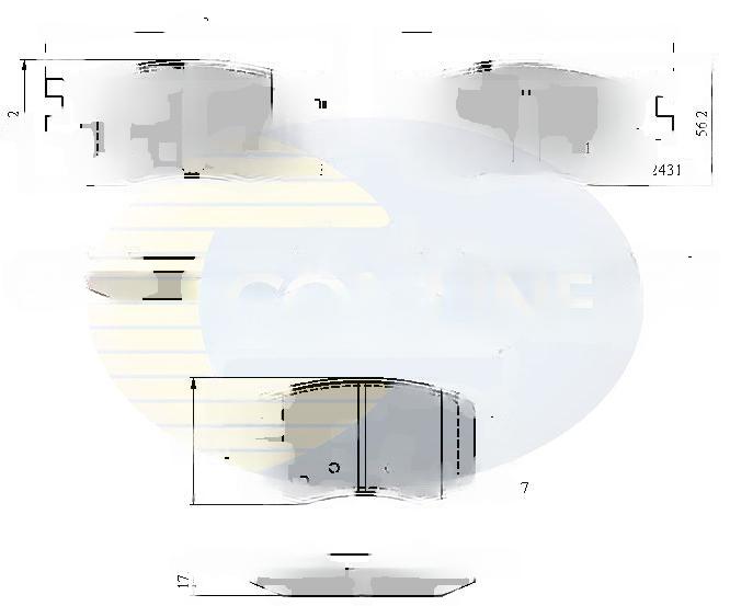 Комплект гальмівних накладок, дискове гальмо, Comline CBP31519