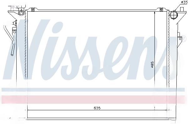 Радіатор, система охолодження двигуна, Hyundai Sonata 08-/Kia Optima/Magentis 06-, Nissens 67508