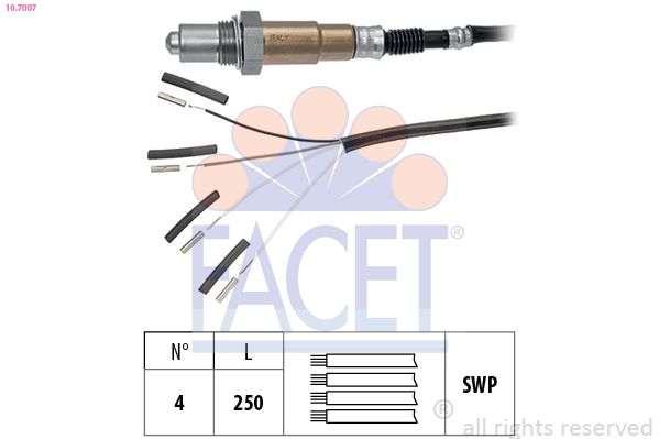 Кисневий датчик, Mercedes/BMW/Audi/VW, Facet 10.7007