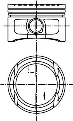 Поршень, VAG A2/FABIA/OCTAVIA/BORA/GOLF/CADDY/LUPO/POLO 97- 1.4 16V, Kolbenschmidt 99562620