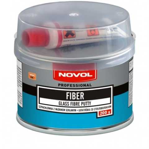 Шпатлевка novol fiber стекл-но 0,2кг (синяя) (24), Novol 1220